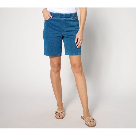 Gloria Vanderbilt Pants - Gloria Vanderbilt Women's Shorts Sz XL Denim & Co. Comfy Knit Air Blue A636656